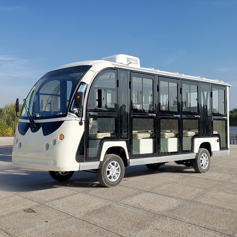 Ônibus turístico elétrico fechado de 14 lugares